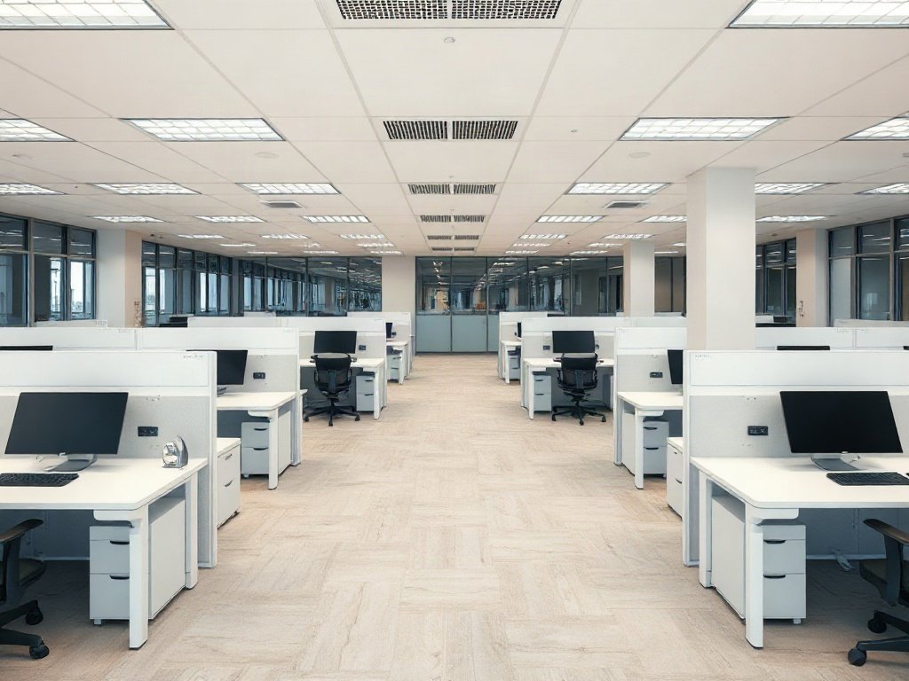 Khám Phá Bàn Làm Việc IKEA Thông Minh Gọn Gàng Cho Không Gian Hiện Đại Phòng làm việc rộng rãi với bàn IKEA mang thiết kế hiện đại.