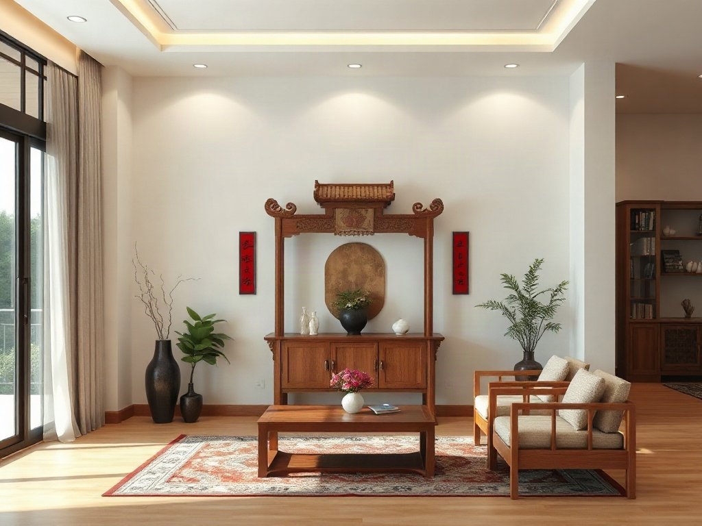 Cách Đặt Bàn Thờ Hợp Tuổi Gia Chủ Để Gia Đạo Hưng Vượng Phong thủy tủ thờ: bố cục hài hòa