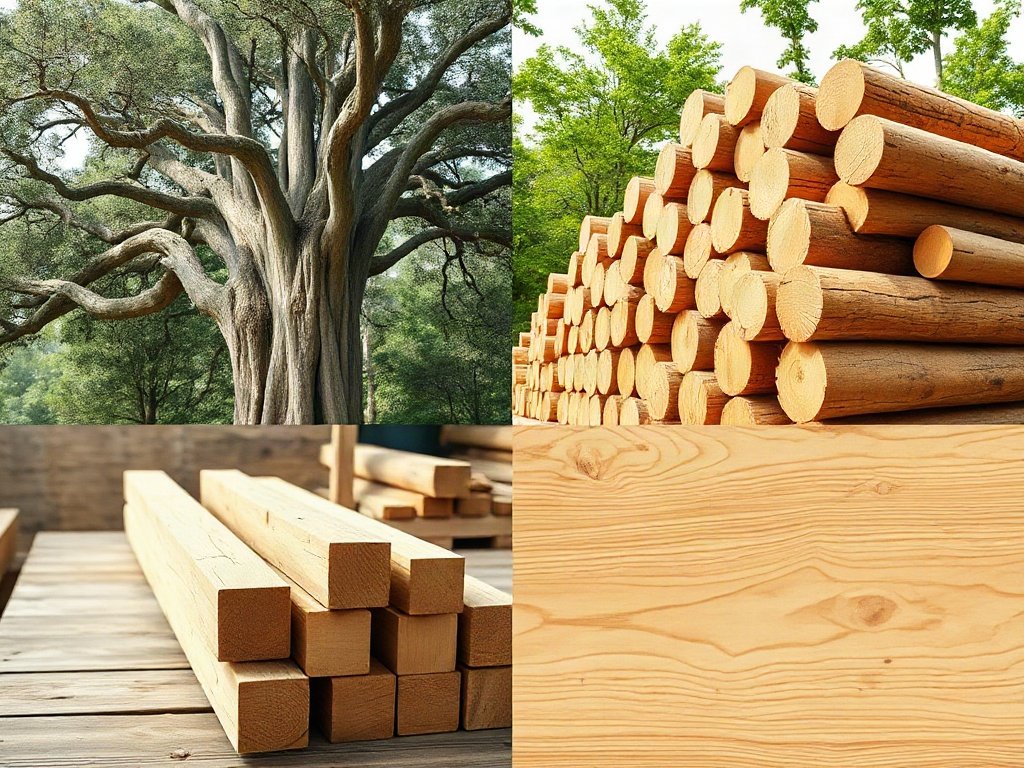 Quy trình gỗ thông minh đa năng: từ cây rừng đến tấm gỗ hoàn thiện