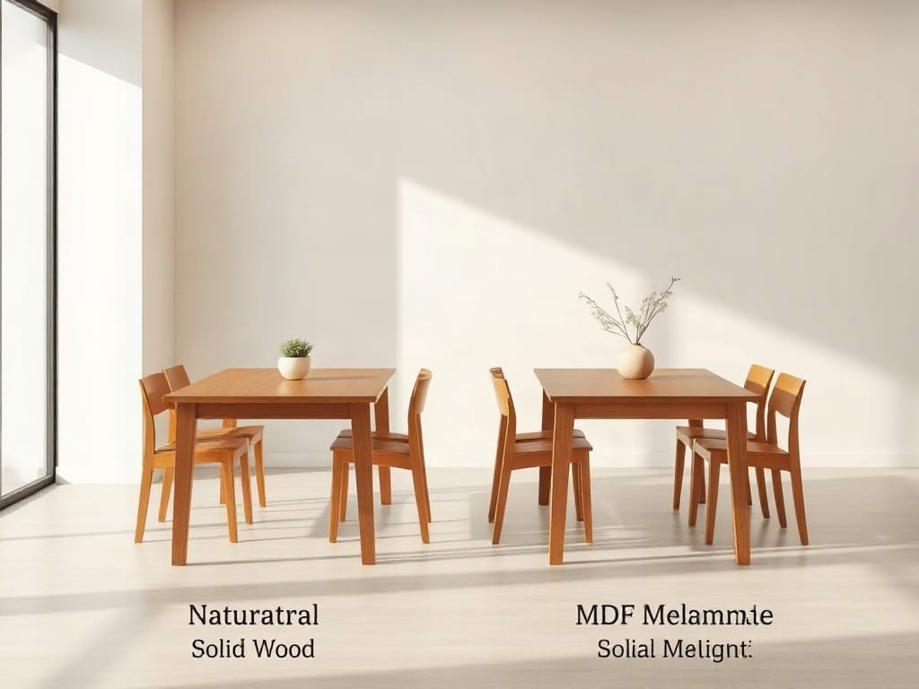 5 Tác Dụng Đầy Bất Ngờ Của Bàn Ăn Gỗ Dễ Phối Nội Thất So sánh bàn ăn: gỗ tự nhiên và MDF Melamine