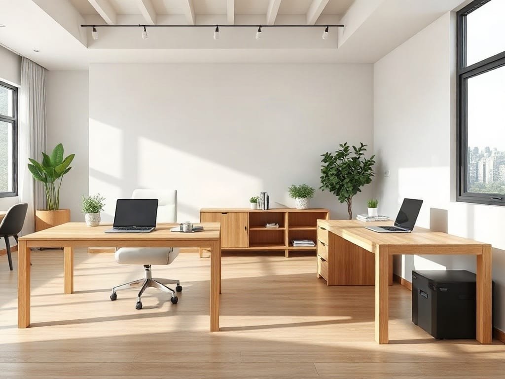 Cách Sửa Bàn Làm Việc Cong Vênh Đơn Giản: Bí Quyết Tối Ưu Cho Không Gian Sống So sánh bàn làm việc: gỗ tự nhiên và MDF Melamine
