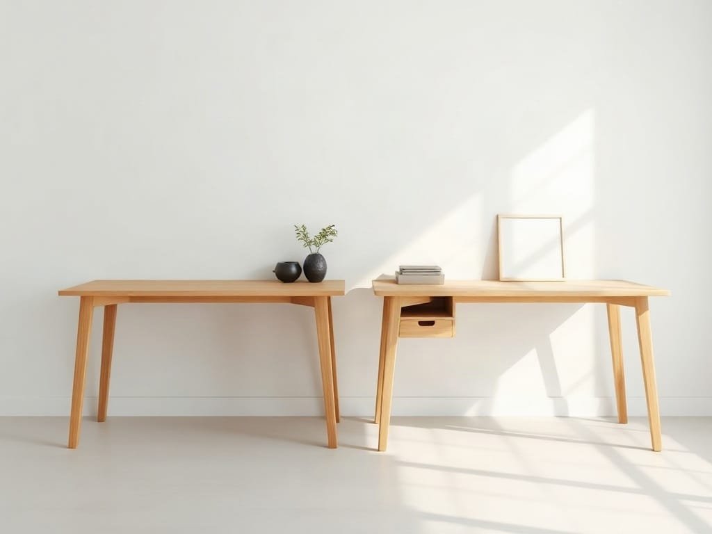 So sánh bàn làm việc: gỗ tự nhiên và MDF Melamine