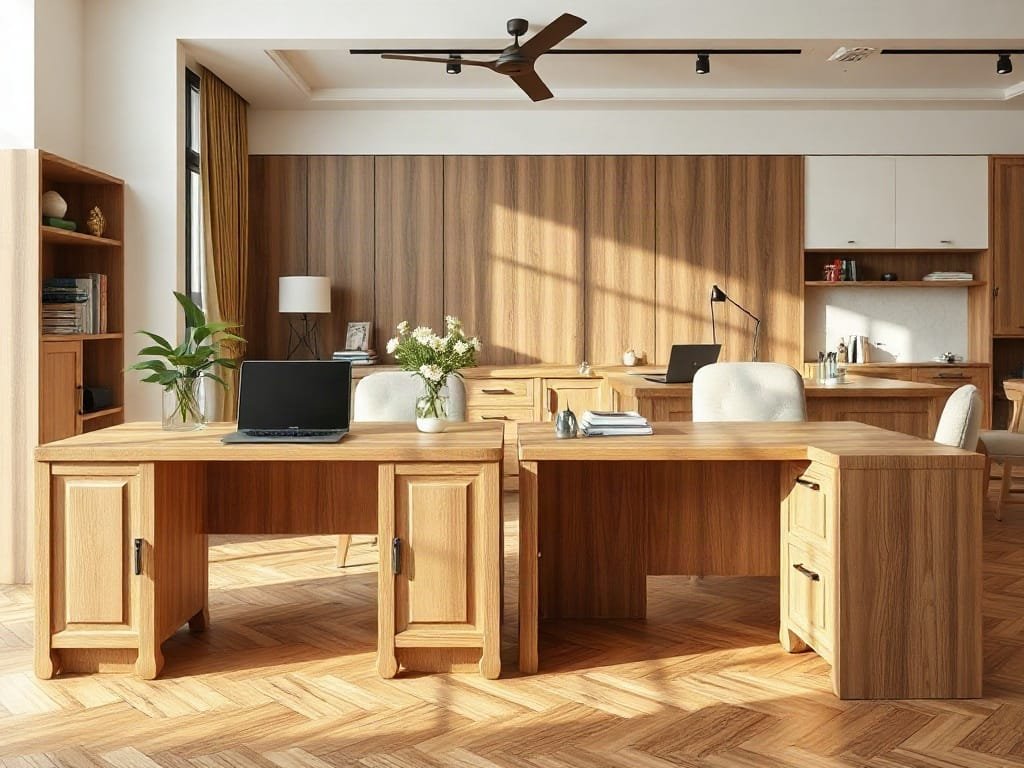 So sánh bàn làm việc: gỗ tự nhiên và MDF Melamine
