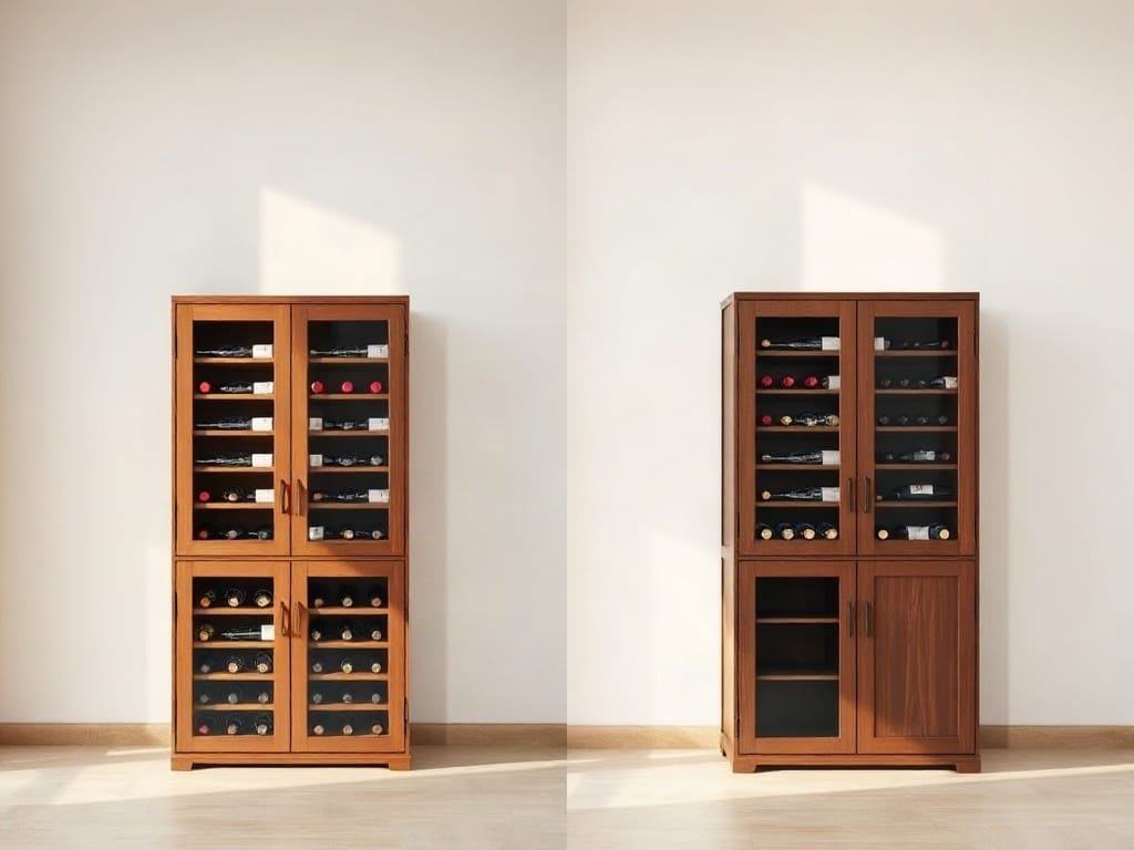 So sánh tủ rượu: gỗ tự nhiên và MDF Melamine