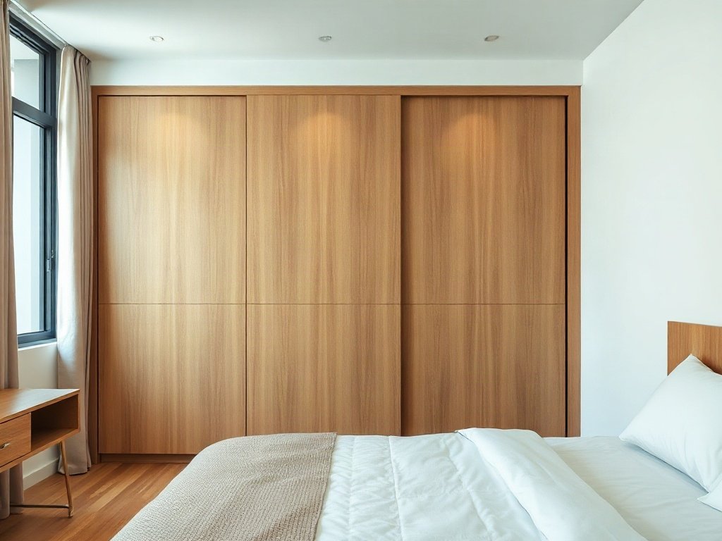 Thiết kế tủ quần áo hiện đại tối giản trong căn hộ Việt Nam.