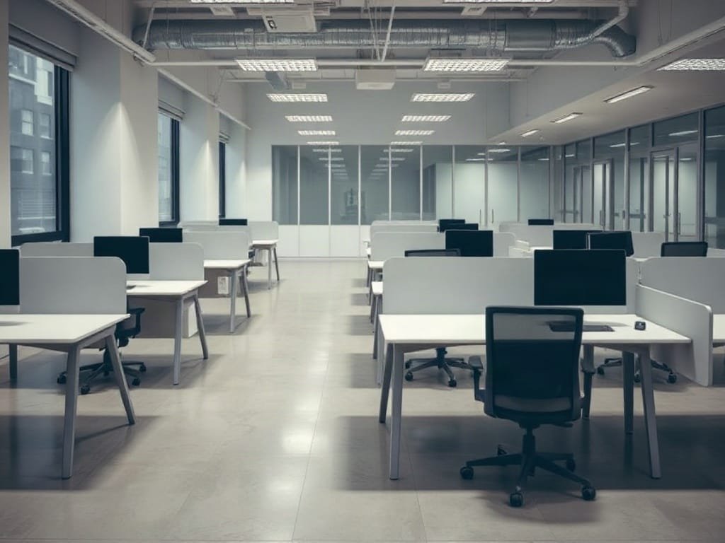 Bàn Làm Việc Chân Sắt Đẹp Giá Rẻ: Lựa Chọn Hoàn Hảo Cho Không Gian Sáng Tạo Văn phòng mở với nhiều bàn chân sắt